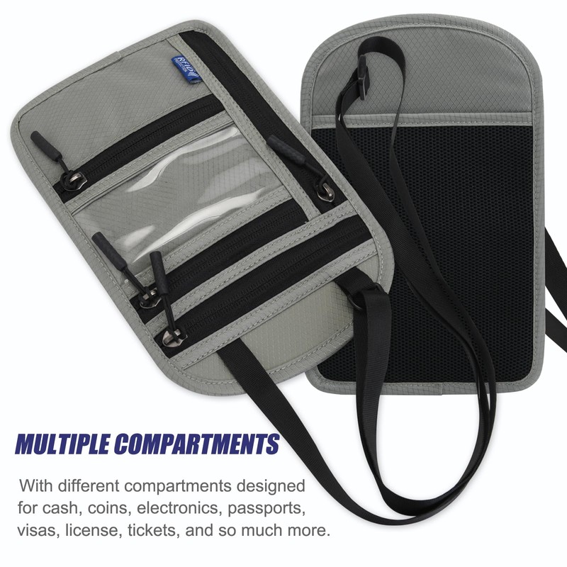 RFID Blocking Travel Wallet for Women & Men, Passport Cover,