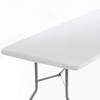 Signature Home Fitted Tablecloth Rectangle White Table Cover - 72