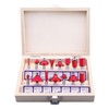 LU&MN Carbide Tipped Router Bits (15 PCS) with 1/4" Shank,