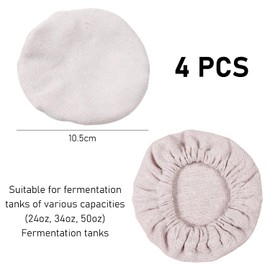 4 Pieces Fermentation Tank Cloth Cover, Dough Protective Cover, Fermentation Bottle Cloth Cover, Bread Jar Cloth Cover, Jar Dustproof, Fermentation Seal, Reusable Dough Cover