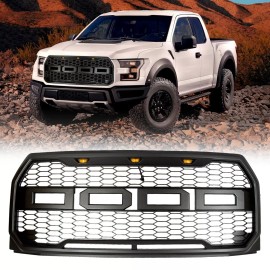 unbranded For 2015 2016 2017 Ford F150 F-150 Grill Raptor Style Front Grille Bumper Grey