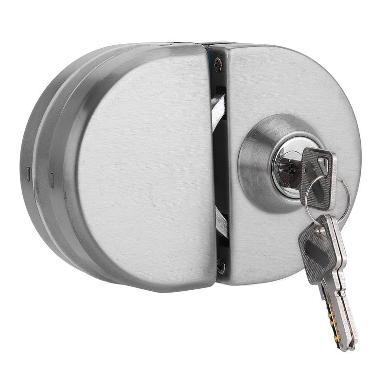 10‑12mm Thickness Glass Door Lock Stainless Steel Push Sliding Gate