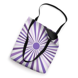 Vintage Purple Retro 70s Rainbow Sunrise Sunset Abstract Tote Bag