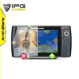 IPG Anti-Glare Made for Humminbird Helix 10 Chirp Mega Fishfinder Display Matte Finish Screen Protector Film, Perfect for Outdoor Use for Helix10.A.Gl