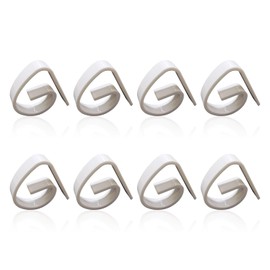 Andiker 8 Pcs Tablecloth Clips, Reusable Lightweight Plastic Picnic Table Clips for 0.2-1.5in Thick Table Durable Table Cloth Clips for Party Restaurant Weddings Graduation Table (White)
