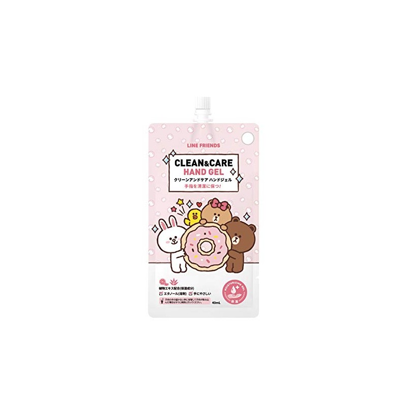 LINE FRIENDS Clean and Care Alcohol Hand Gel, 1.4 fl