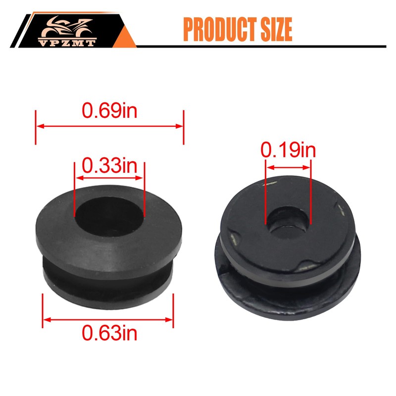 VPZMT Rubber Windshield Grommet for Harley Softail FXLRST 117 Low