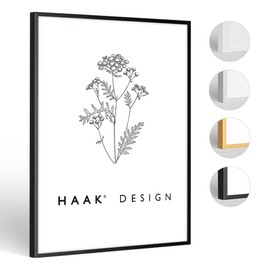 HaakDesign Alena Slim Aluminium Picture Frame 25 x 25 cm Matte Black Photo Frame Gift Idea