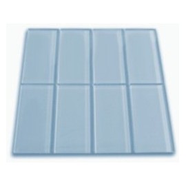 CNK Tile Frosted Sky Blue Glass Subway Tile – 12" x 12" Polished Glass for Kitchen Bathroom Backsplash Wall & Floor Decor – Durable Weather-Resistant Easy Maintenance – Home Improvement – Pack of 1