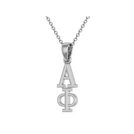 King Greek Alpha Phi Necklace 18" - Sterling Silver