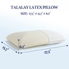 JOTOM 100% Natural Talalay Latex Sleeping Bed Pillow - Luxury