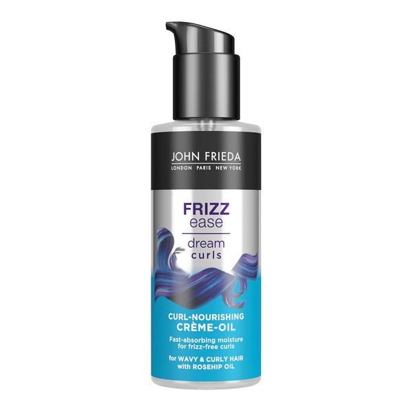 John Frieda Frizz Ease Dream Curls Fast Absorbing & Nourishing Curl Crème Oil for Soft & Defined Curls 100 ml for Wavy & Curly Hair