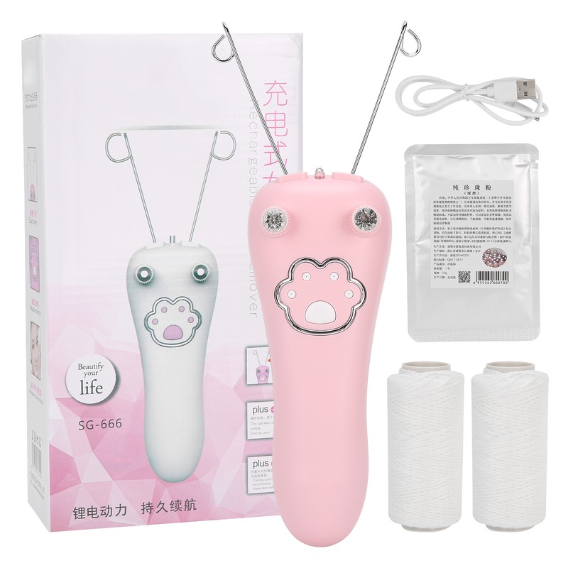 USB Charging Electric Cotton Thread Epilator Facial Body Hair Removal