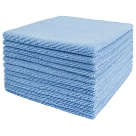 Tricol Clean Professional Commercial Grade Microfiber Cleaning Cloth 48 Value Pack 16 x 16 inch (Commerical Grade, Extra Thick, Extra Absorbant, Dry Fast, Lint Free, 300GSM, Blue)