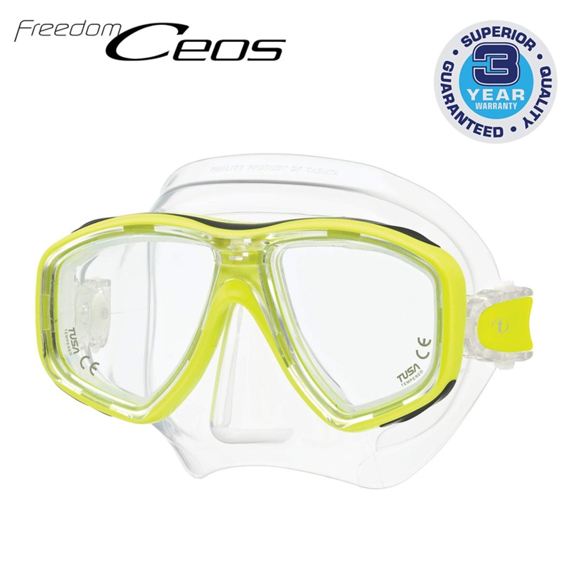 Tusa M-212 Ceos Clear Skirt Scuba Diving Mask - Flash