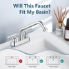 Aolemi Utility Sink Faucet 4 Inch Centerset, Laundry Sink Faucets