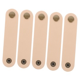 LABRIMP 5Pcs Practical Cord Straps for Charging Cords Faux Leather Cable Organizer Durable Cable Winder Clips for Home Office Car and Desk Tidy and Secure