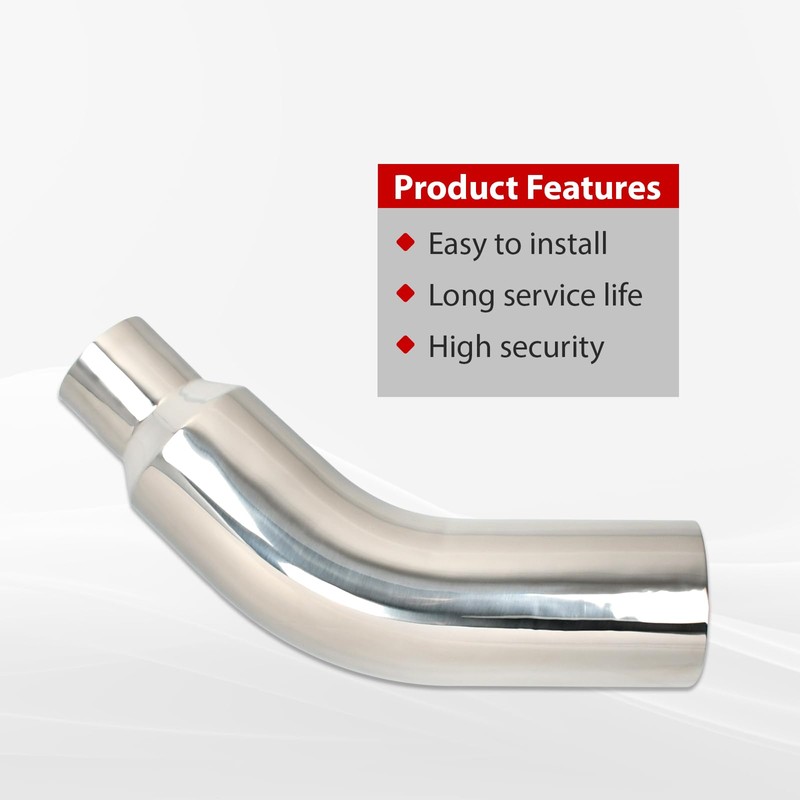 4 Inch Stainless Steel Polished Diesel Exhaust Elbow Tip,4'' Inlet