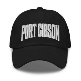 Port Gibson Baseball Cap Port Gibson Dad Hat New York NY Hat Embroidered Souvenir Black