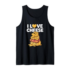 I Love Cheese Fun Humor Graphic Lovers Tank Top