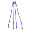 QWORK 5Ft Sling With 4 Legs Grab Hook and Adjuster,