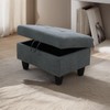 NicBex Small Ottoman Storage Upholstered Flannel Ottoman Foot Rest with