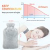 Aymxcls Hot Water Bottle with Cover, 2L Bag Warm Water