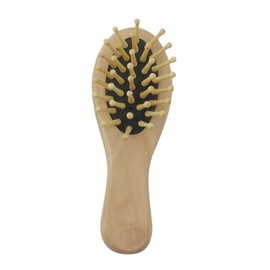 2-Pack Bamboo Travel Hairbrush Set - Natural Bristles for All Hair Types, Gentle Scalp Massage, Anti-Static Detangling - Perfect for Beach, Vacation, and On-the-Go Use