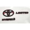 AUTO 3PCS REAR TAILGATE GLOSS BLACK EMBLEM OVERLAY 2021+TOYOTA SIENNA