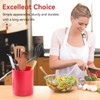 Rotating Utensil Holder, 360° Rotating Red Kitchen Utensils Holder 3