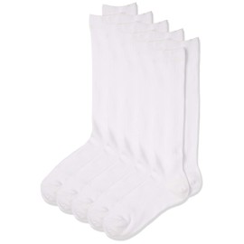 Fukusuke 155N58A0-1 School Socks, Bulk Buy, 5 Socks Set (Crew Length x White, Black, Navy Blue) -