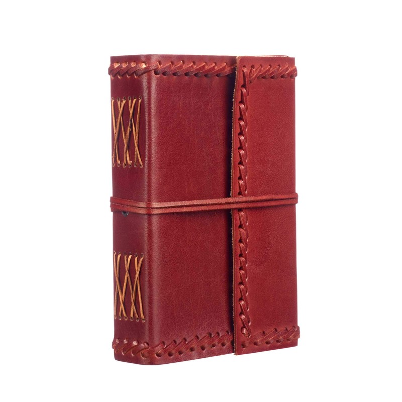 Medium Stitched Leather Journal | 125 Unlined Recycled Paper Pages