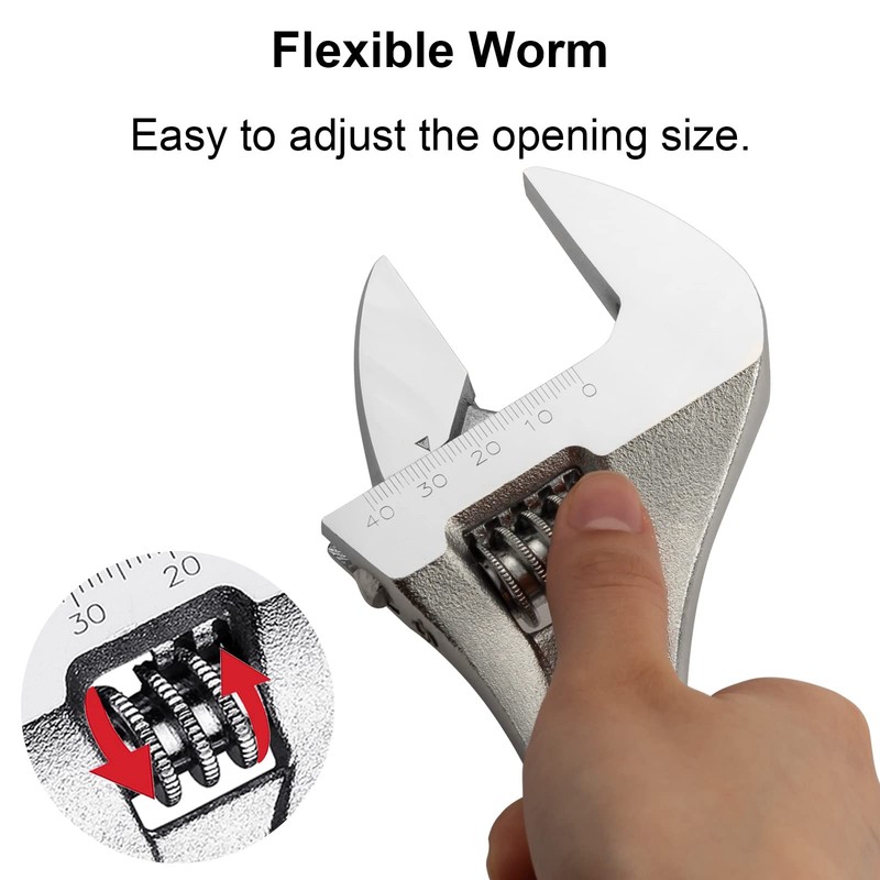 JETech 12 inch Adjustable Spanner - Professional Adjustable Wrench Shifting