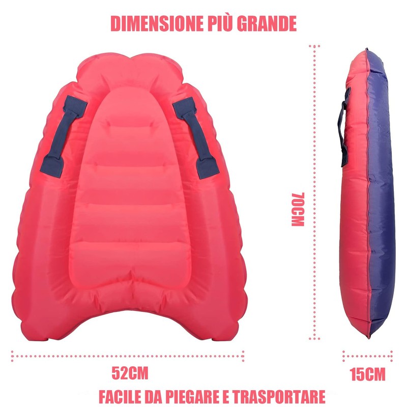 Norhogo Inflatable Body Board, Portable Inflatable Float Fin, Surfboards Soft