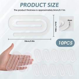 EBQOSK 10 Pack Jumbo Sublimation Paper & Giant Binder Clips - 4"x 2" Clear Acrylic for Heat Transfer DIY Crafts, Office Stationery Supplies