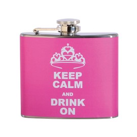 Keep Calm And Drink On 5 oz. Stainless Steel Flask