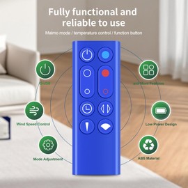 CLVIZCXOM Fan Remote Control Replacement for Dyson AM09 HP00 HP01 Pure Hot + Cool Air Purifying Heater Fan Remote Control, Fit for Part Number: 967197-13 (Blue)
