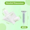 SuperDi White Shelf Support Pins Brackets with Self-Tapping Screws, 90°