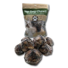 Top Dog Chews USA Dog Bone Knee Caps - 100% Natural Long Lasting Beef Chews For Dogs Perfect for Small, Medium & Large Dogs