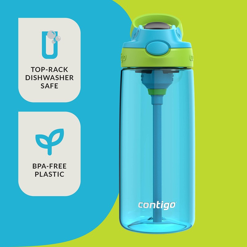 Contigo Kids 20oz 2-Pack Aubrey Water Bottles with Cleanable Silicone