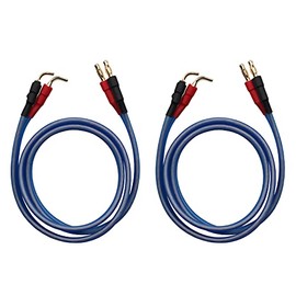 KKCable GU-H 1pair Set(8banana Total) 14 Gauge AWG HiFi 4N OFC Speaker Wire. Pin Plug to Banana Plug. GU-H (2.5M(8.2ft))