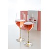 Wine Glasses- Crystal Stemmed Glassware Set (Gold)