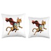 Superhero Abyssinian Cat Red Cape Super Hero Cat Kitty Throw