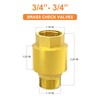 GASHER 1PCS Brass Check Valve DN20 3/4" Female and Male