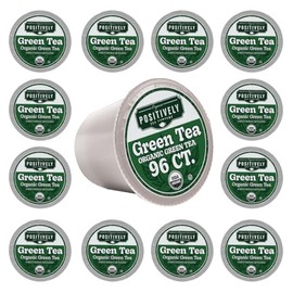 Organic Positively Tea Company, Organic Green Tea, K-Cup Compatible, 96 Pods