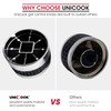 Unicook Grill Control Knob 4 Pack, Gas Burner Replacement, Chrome