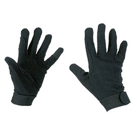 Cotton Jersey Riding Gloves Size XL Black