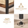 Asgolion Small Side Table, Tall End Table with Adjustable Shelf,