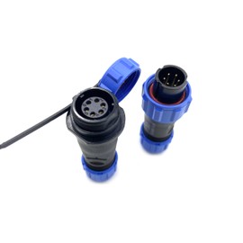 Connector Aviation Plug SP13 6-Pin Male Plug and Female Socket Cable Connector IP68 Waterproof 6 Pin Round Connector In-Line Type Aviation Plug 125V 5A 18AWG