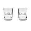 LSU Tigers 2-Sided Satin Finish, Rock, or Beverage Glass -